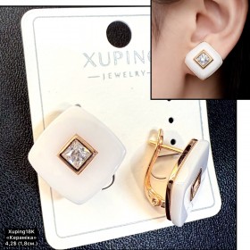 Сережки Xuping18К 20430 (1,8см) «КЕРАМІКА»